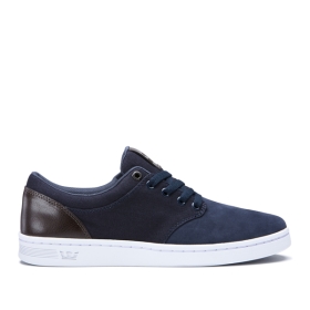 Supra Mens CHINO COURT Low Top Shoes Blue/Gray | US-96595